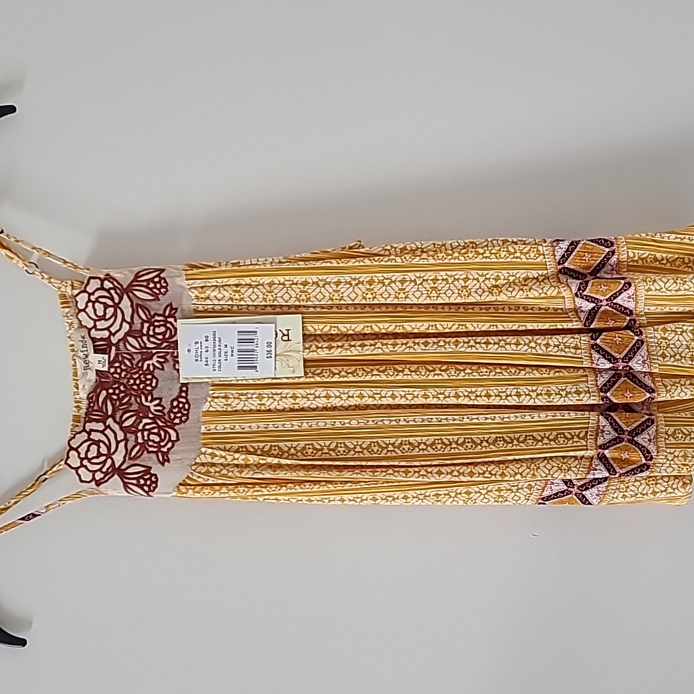 Medium tank top with boho design.